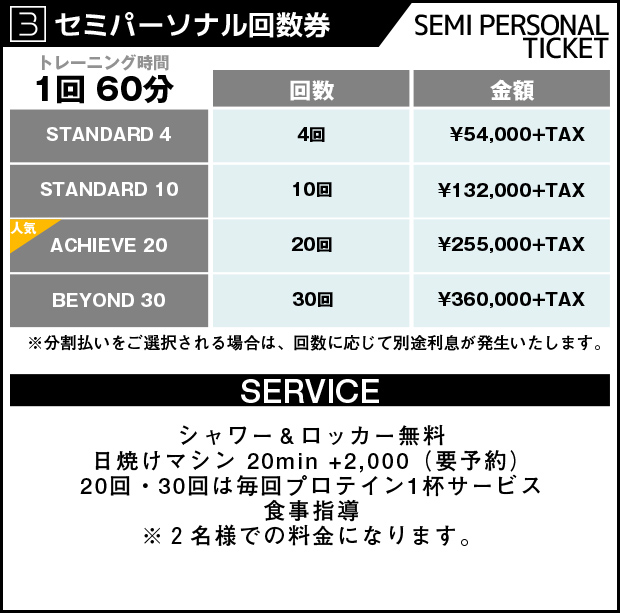 セミパーソナル回数券