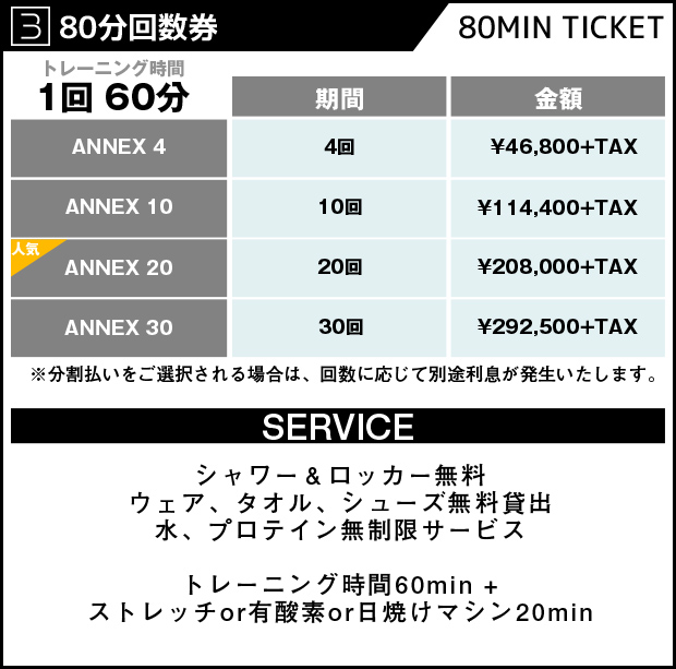 80分回数券