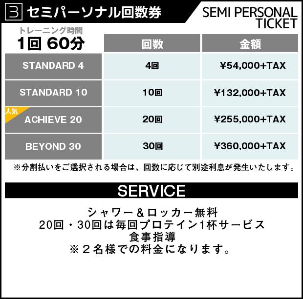 セミパーソナル回数券